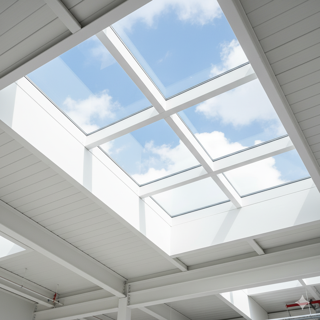 Świetlik dachowy bez kondensacji.